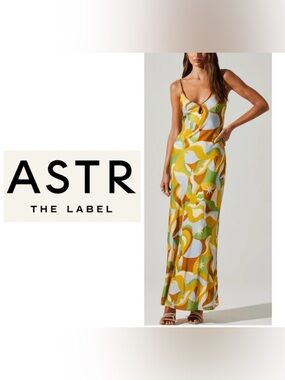 Astr The Label Nilana Multi Color Print Maxi Dress